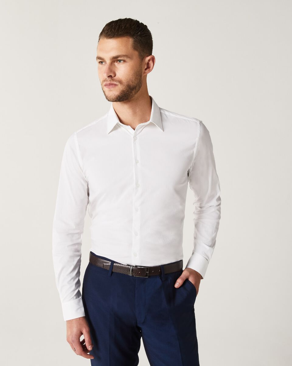 Men White Long Sleeve Shirt